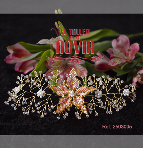 Tocado Novia/15 años 19 X 5 cm - Imagen 2