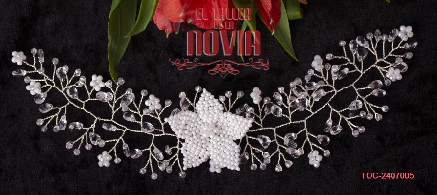 Tocado de novia 22 x 4 cm - Imagen 2