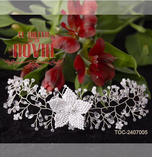 Tocado de novia 22 x 4 cm - Imagen 3