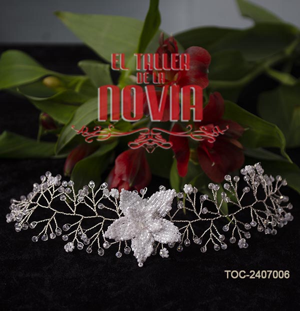 Tocado de novia 20 x 4 cm - Imagen 3