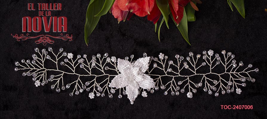 Tocado de novia 20 x 4 cm - Imagen 2