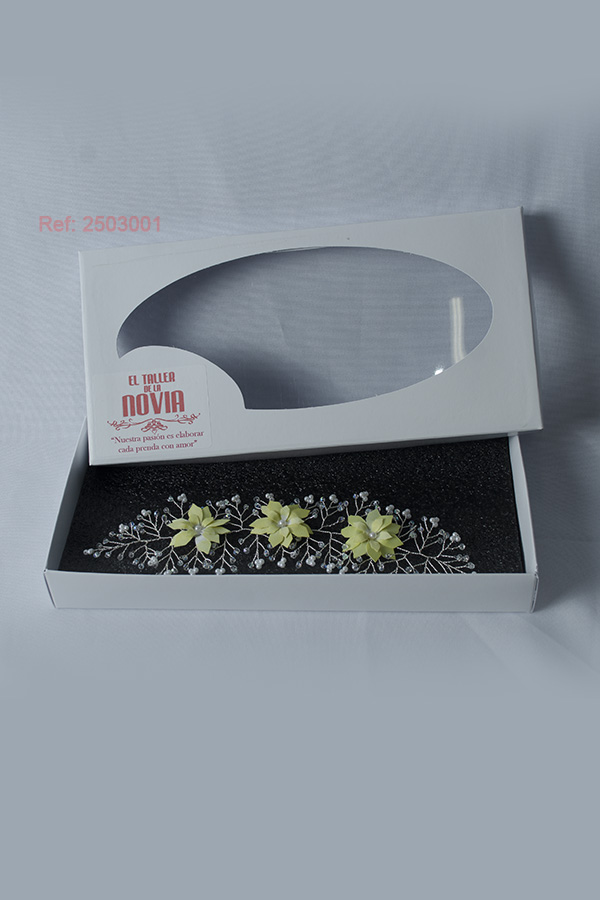 Tocado de novia - 15 años 22 X 6 cm - Imagen 2